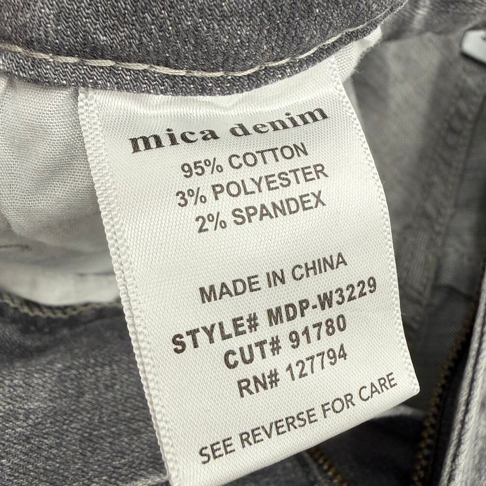 Mica Barrel Jeans Women’s Size 32 NWT Denim Super High Wide Leg Ankle Jeans Gray - Picture 16 of 16